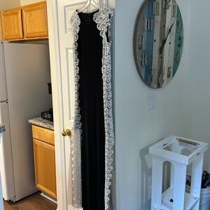 Black and White Floor Length Dress